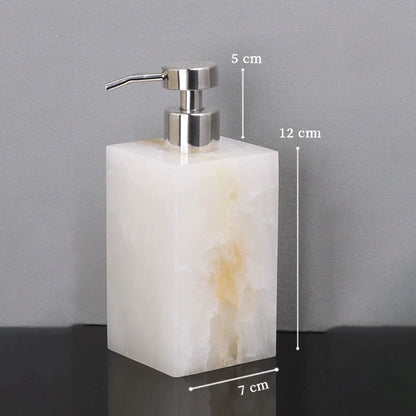 Jade White Marble and Brass Bathroom Collection