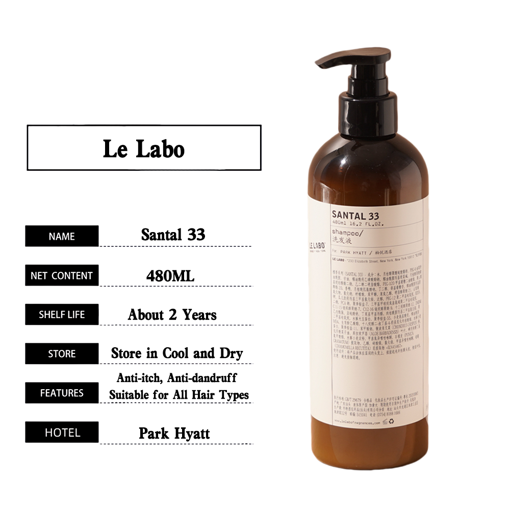LE LABO SANTAL shampoo and its features description.