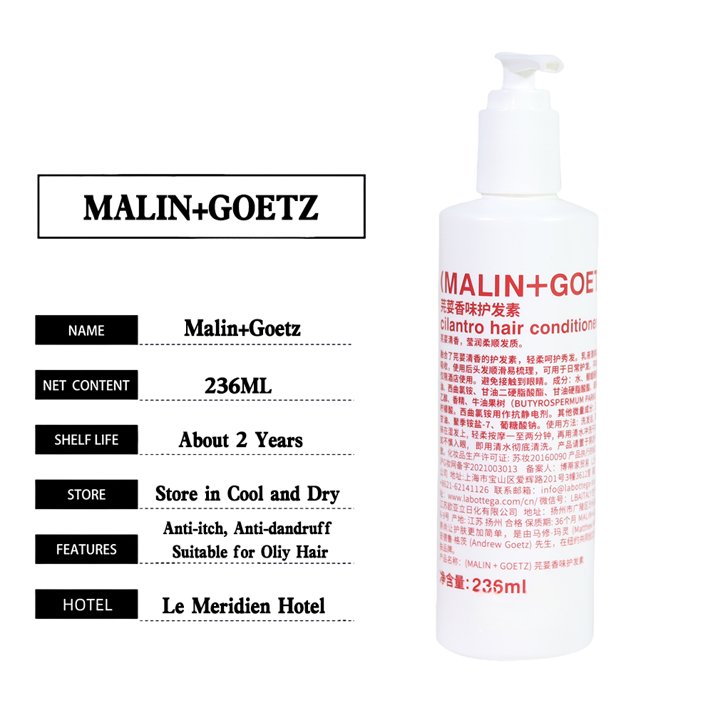 Le Meridien Hotel Shampoo &amp; Conditioner &amp; Body Lotion &amp; Shower Gel 236ML | MALIN+GOETZ