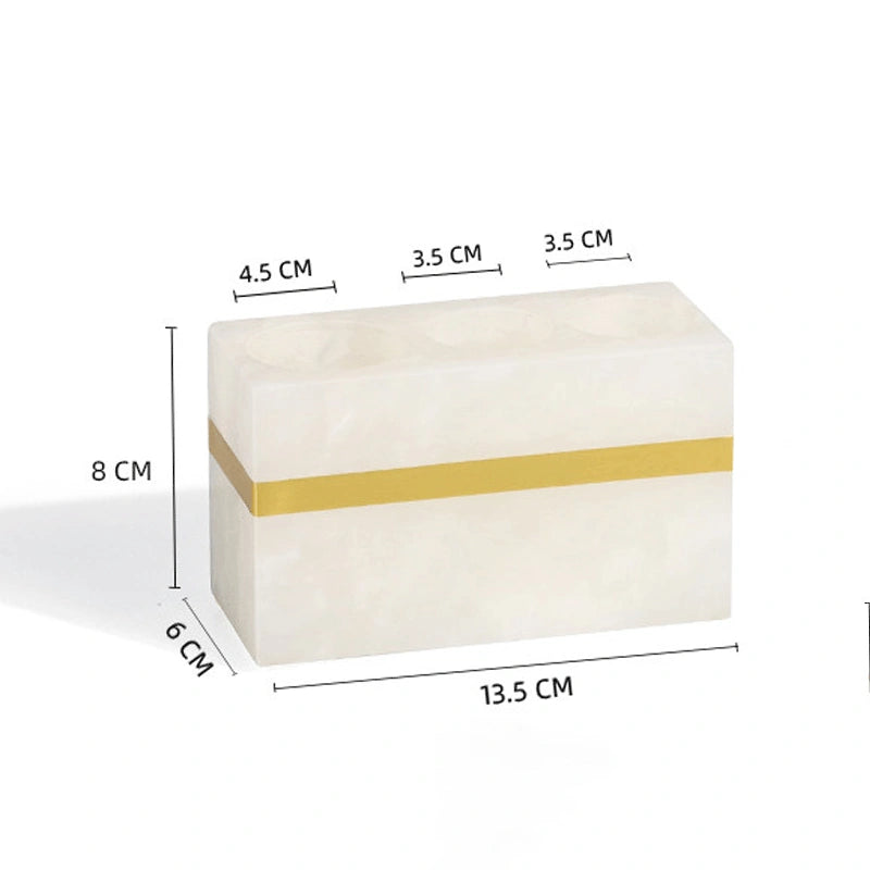 Natural Jade Marble and Brass Bathroom Collection