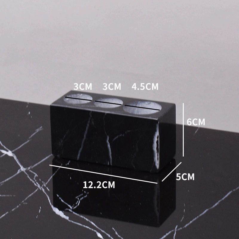 Nero Marquina Marble and Brass Bathroom Collection