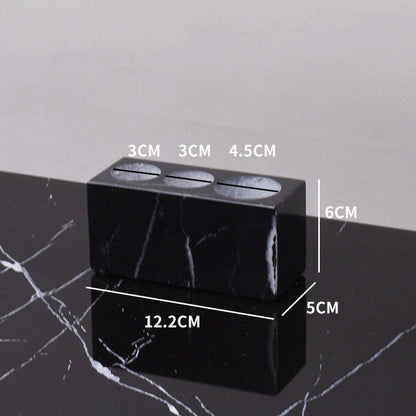 Nero Marquina Marble and Brass Bathroom Collection