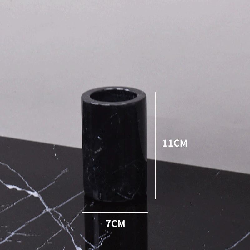 Nero Marquina Marble and Brass Bathroom Collection