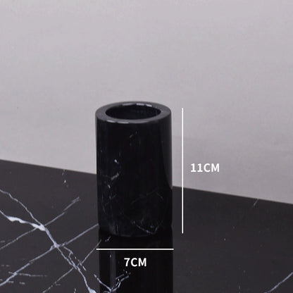 Nero Marquina Marble and Brass Bathroom Collection