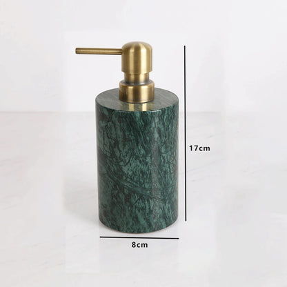 Peacock Green Marble and Brass Bathroom Collection