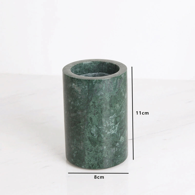 Peacock Green Marble and Brass Bathroom Collection