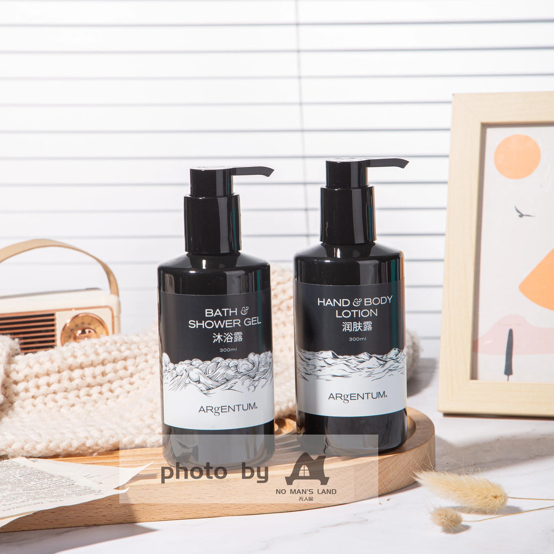 ARGENTUM Shampoo &amp; Conditioner &amp; Body Lotion &amp; Shower Gel 300ML