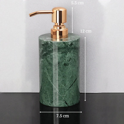 Verde Guatemala Marble and Brass Bathroom Collection