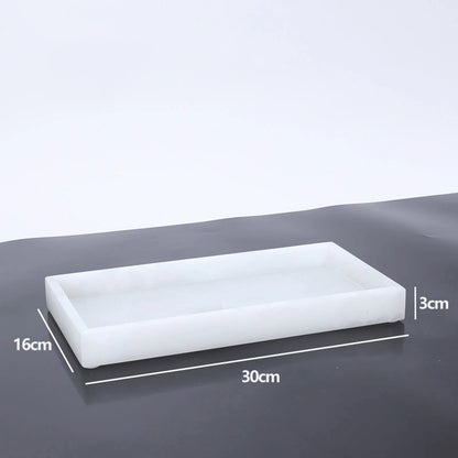 White Jade Marble and Brass Bathroom Collection