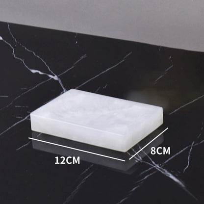 White Jade Marble and Brass Bathroom Collection