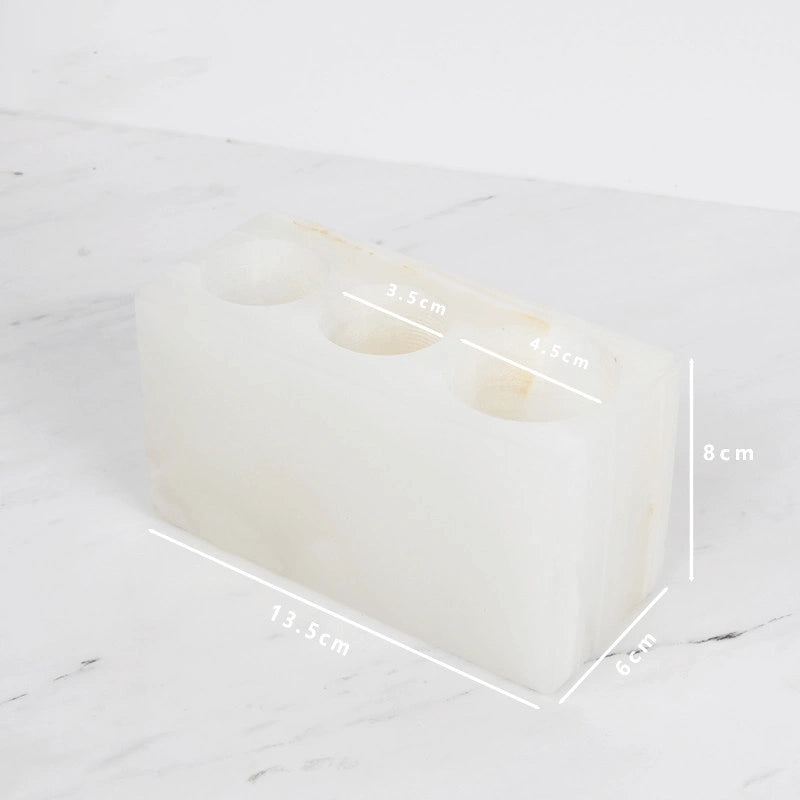 White Jade Marble and Brass Bathroom Collection