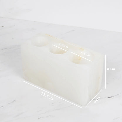 White Jade Marble and Brass Bathroom Collection