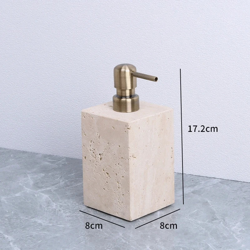 Yellow Marble and Brass Bathroom Collection