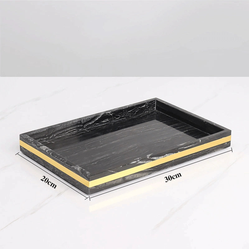 Zebra Black Marble and Brass Bathroom Collection