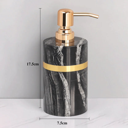 Zebra Black Marble and Brass Bathroom Collection
