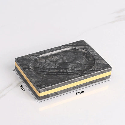 Zebra Black Marble and Brass Bathroom Collection