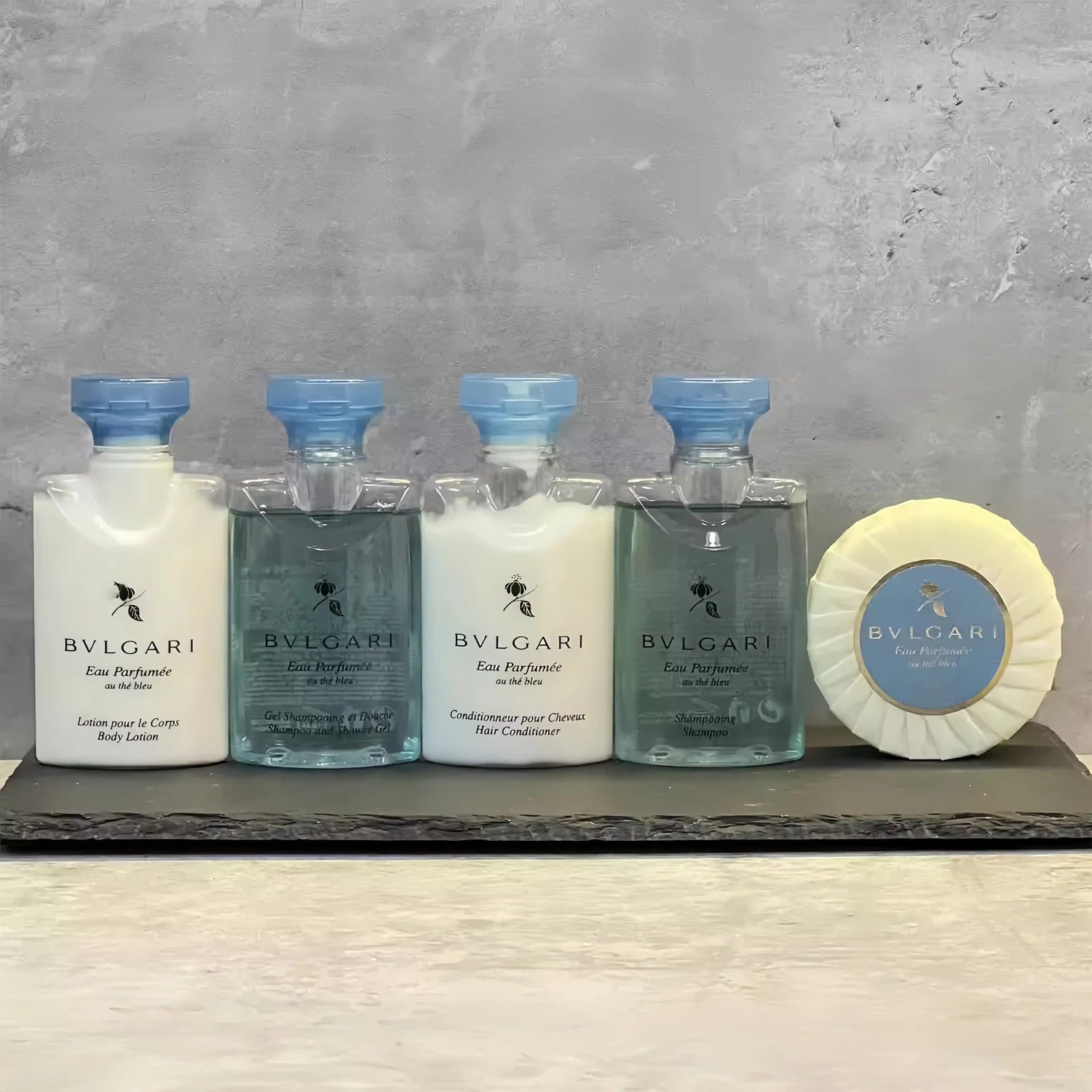 Bvlgari Eau Parfumee Blue Tea Shampoo &amp; Conditioner &amp; Body Lotion &amp; Shower Gel 40ml